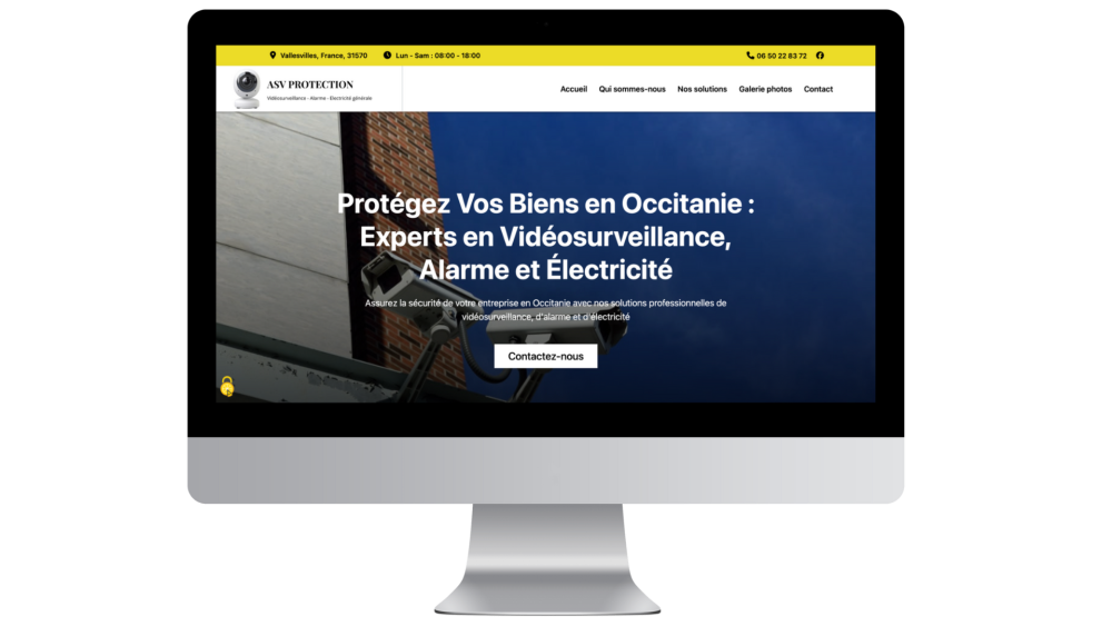 Création du site internet de ASV Protection 