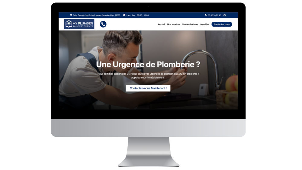 Création du site internet de My Plumber à Evry